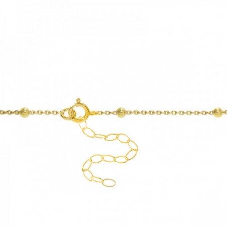 Tobillera dorada con letra inicial Plata de Ley 925 | Karissma