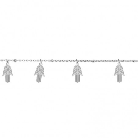 Pulsera con abalorios mano de Fátima Plata de Ley