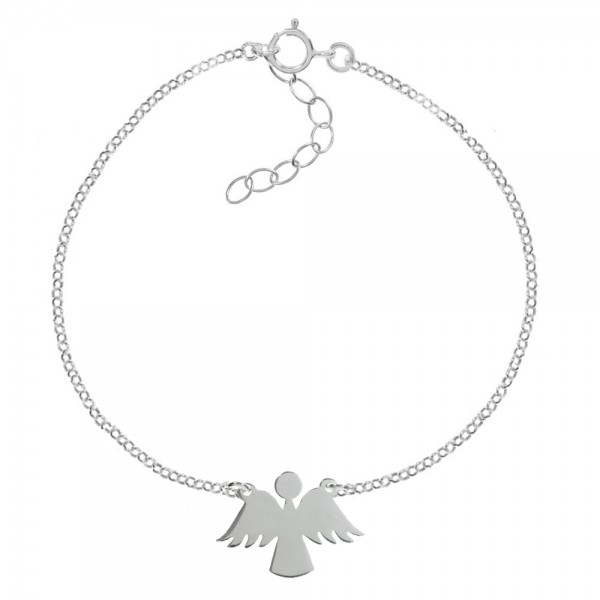 Pulsera para niña entrepieza ángel Plata de Ley