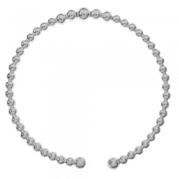Pulsera abierta bolas Plata de Ley