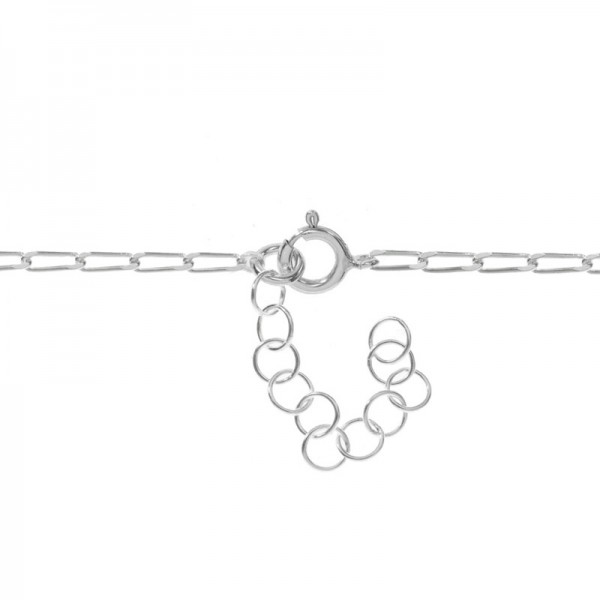 Pulsera con entrepieza herradura de circonita Plata de Ley 925