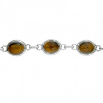 Pulsera ojo de tigre Plata de Ley 925 2