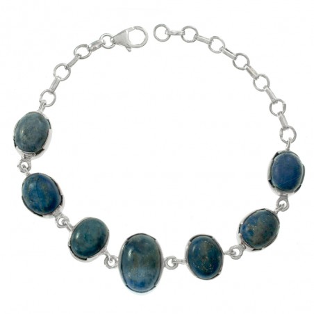 Pulsera étnica lapislázuli Plata de Ley 925 - Karissma