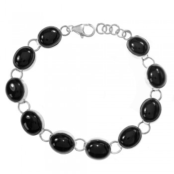 Pulsera ónix oval Plata de Ley 925 - Karissma