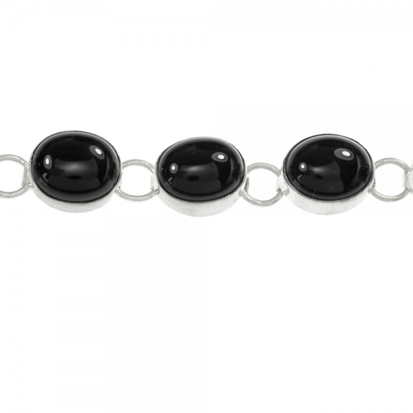 Pulsera ónix oval Plata de Ley 925 - Karissma