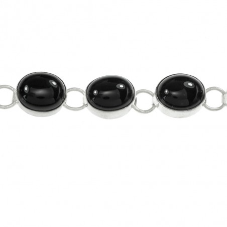 Pulsera ónix oval Plata de Ley 925 - Karissma