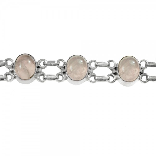 Pulsera cuarzo rosa Plata de Ley 925 - Karissma