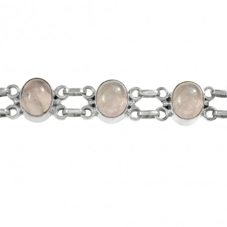 Pulsera cuarzo rosa Plata de Ley 925 - Karissma