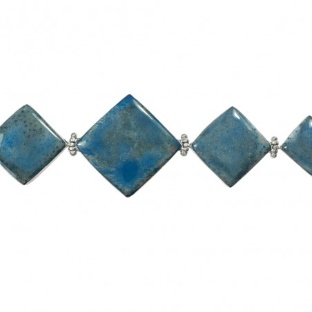 Pulsera rombos lapislázuli Plata de Ley - Karissma