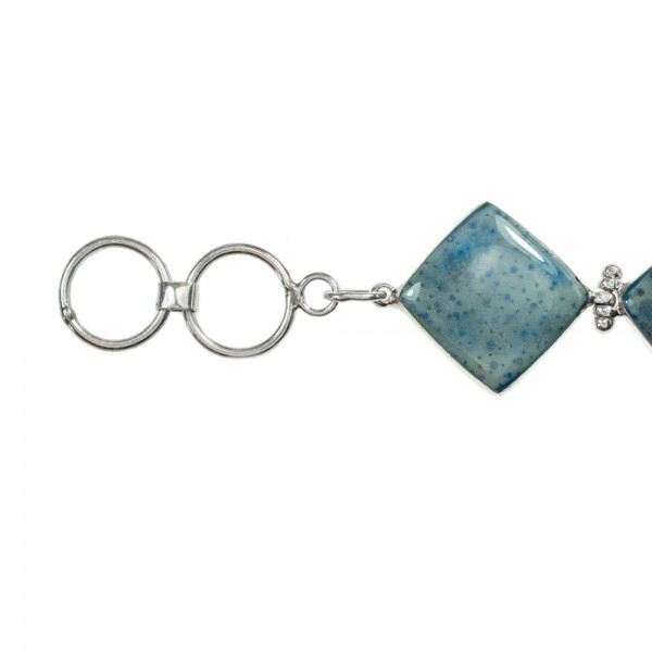 Pulsera rombos lapislázuli Plata de Ley - Karissma
