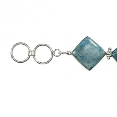Pulsera rombos lapislázuli Plata de Ley - Karissma