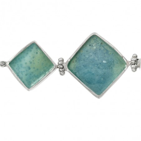 Pulsera rombos lapislázuli Plata de Ley - Karissma