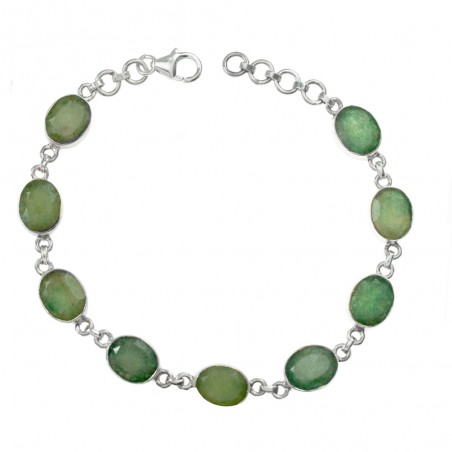 Pulsera esmeralda Plata de Ley 925 - Karissma