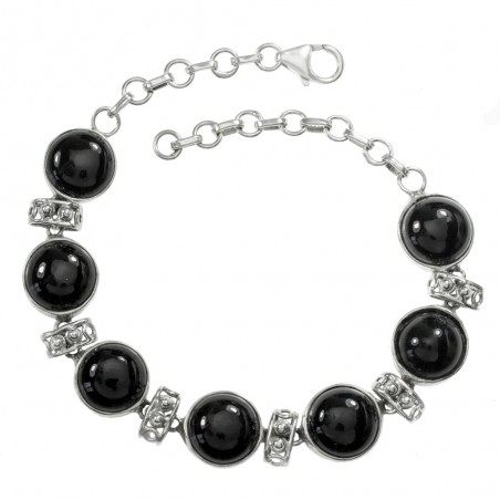 Pulsera étnica ónix Plata de Ley 925 | Karissma