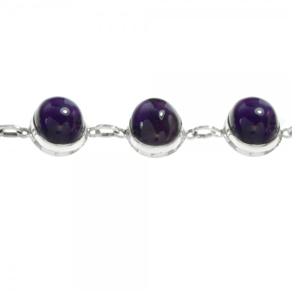 Pulsera amatista oval XL Plata de Ley 925| Karissma