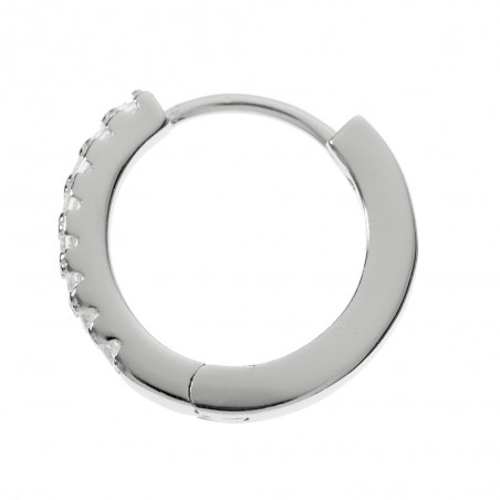 Aros brillo blanco Plata de Ley - Karissma