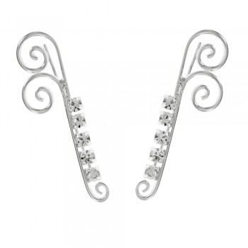 Trepadores espirales brillo Plata de Ley - Karissma