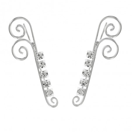 Trepadores espirales brillo Plata de Ley - Karissma