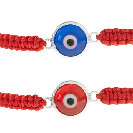 Pulsera ojo turco macramé y Plata de Ley | Karissma