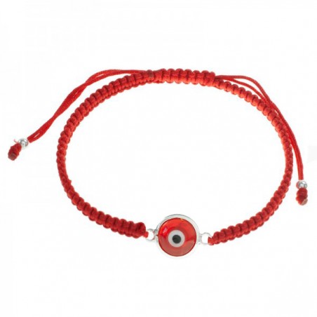 Pulsera ojo turco macramé y Plata de Ley | Karissma