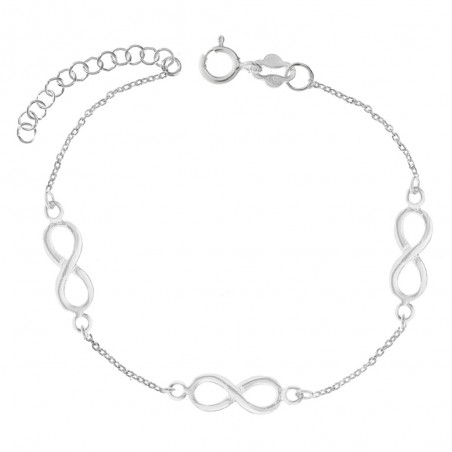 Pulsera triple infinito Plata de Ley - Karissma