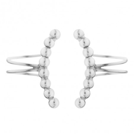 Ear cuff bolitas Plata de Ley - Karissma