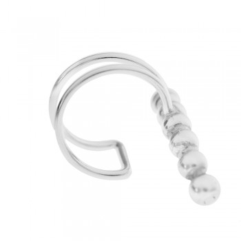 Ear cuff bolitas Plata de Ley - Karissma 2