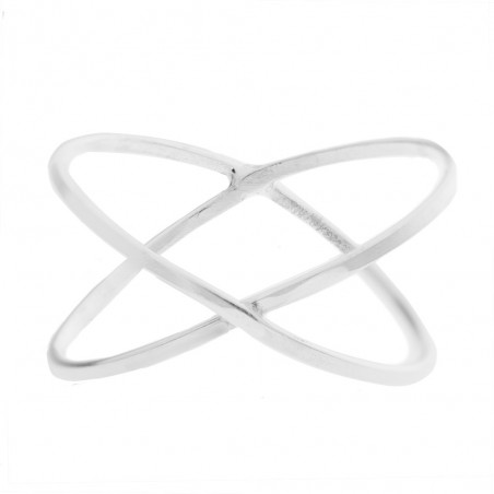 Anillo cruzado Plata de Ley - Karissma