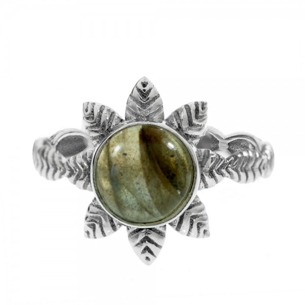 Anillo piedra natural puntas Plata de Ley - Karissma