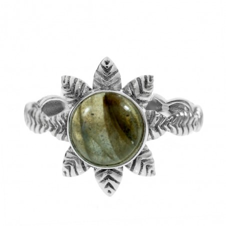 Anillo piedra natural puntas Plata de Ley - Karissma