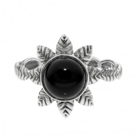 Anillo piedra natural puntas Plata de Ley - Karissma