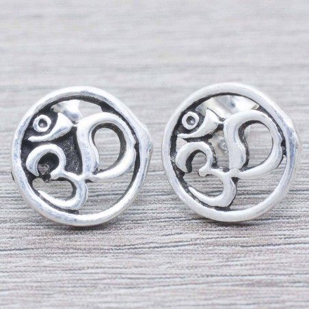 Pendientes símbolo Om Plata de Ley 925