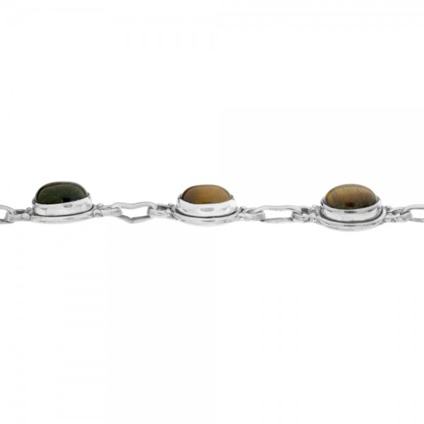 Pulsera de piedra natural talla oval Plata de Ley  - Karissma