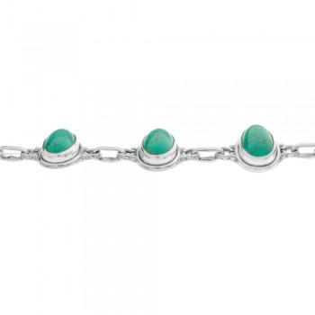 Pulsera de piedra natural oval Plata de Ley  - Karissma 2