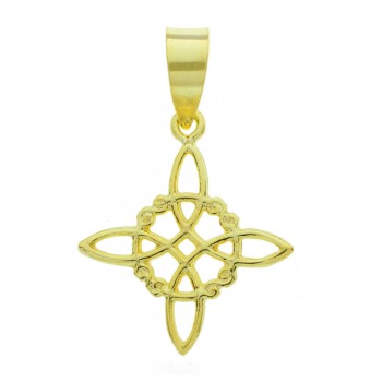 Collar Nudo de Bruja dorado Plata de Ley - Karissma 2