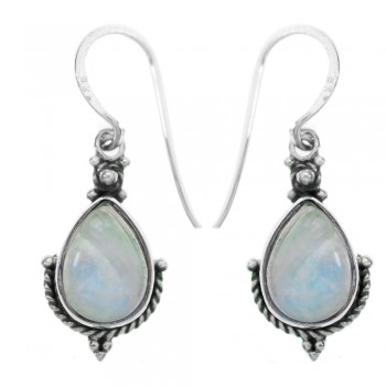 Pendientes étnicos gota piedra natural Plata de Ley - Karissma 2