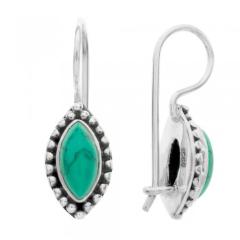 Pendientes piedra natural marquesa Plata de Ley - Karissma 2