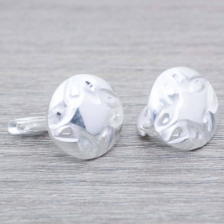 Pendientes redondos cierra catalán Plata de Ley 925