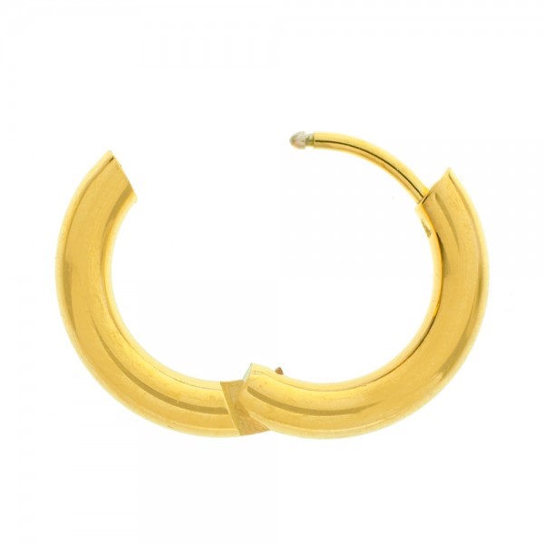 Aros gruesos dorados de acero inoxidable. - Karissma