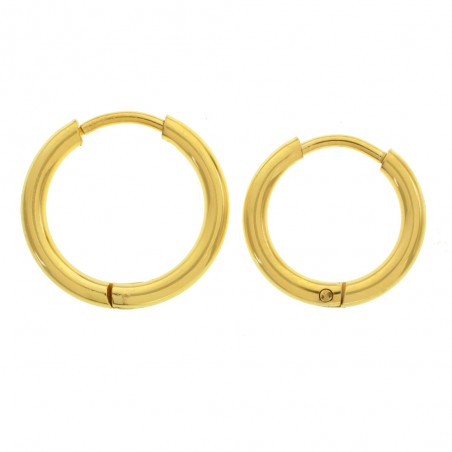 Aros dorados 2 mm acero - Karissma