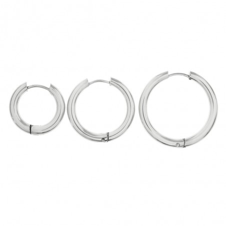 Aros gruesos acero inoxidable - Karissma