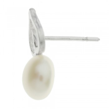 Pendientes perla cultivada y hoja de Plata de Ley 925 - Karissma 2