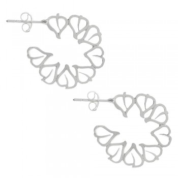 Pendientes redondos mandala Plata de Ley - Karissma