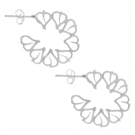 Pendientes redondos mandala Plata de Ley - Karissma