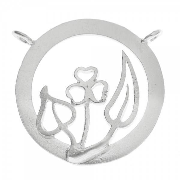 Collar flor y hojas Plata de Ley - Karissma