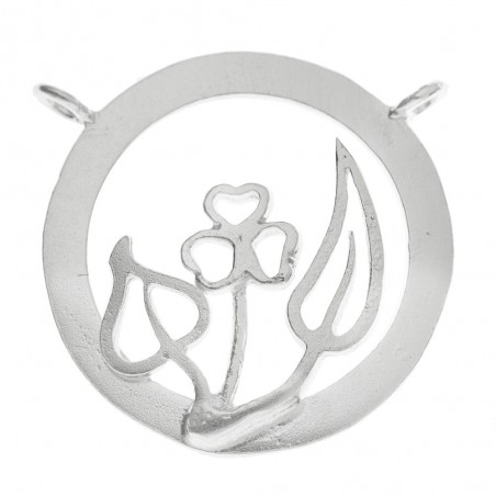 Collar flor y hojas Plata de Ley - Karissma