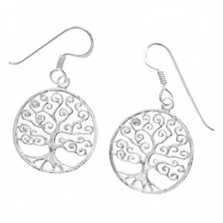 Pendientes árbol de la vida Plata de Ley 925