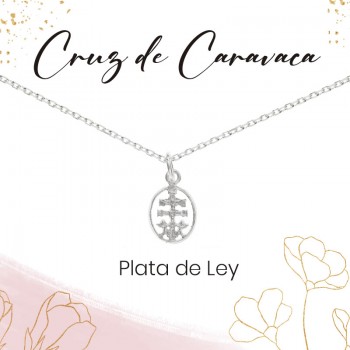 Medalla Cruz de Cavaca oval Plata de Ley - Karissma