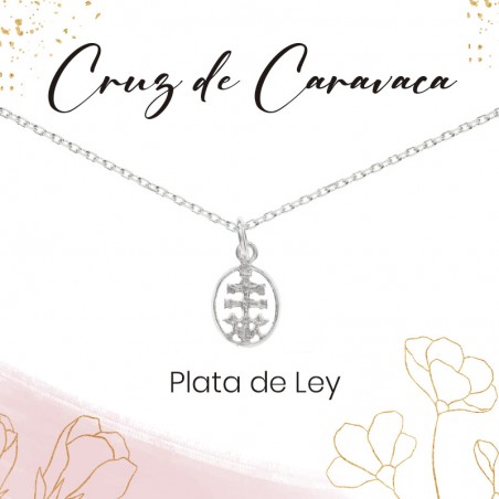 Medalla Cruz de Cavaca oval Plata de Ley - Karissma