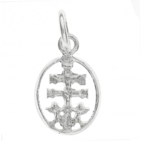 Medalla Cruz de Cavaca oval Plata de Ley - Karissma